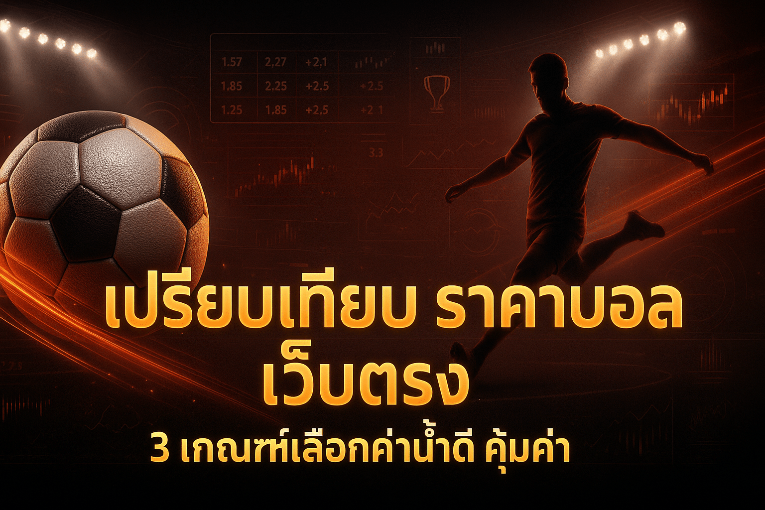 เปรียบเทียบ ราคาบอล เว็บตรง