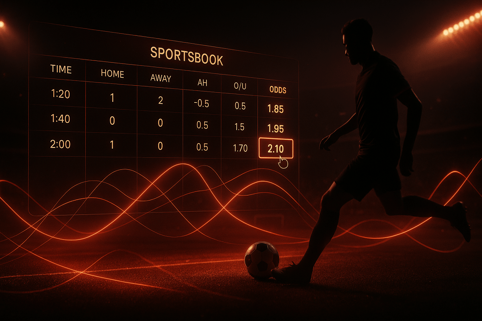 ภาพประกอบวิธีใช้ตารางราคาไหลหนึ่งคลิกบน biggame1688 สำหรับเช็คค่าน้ำและแทงบอล โดยใช้ biggame1688 ตาราง ราคาบอล ไหล